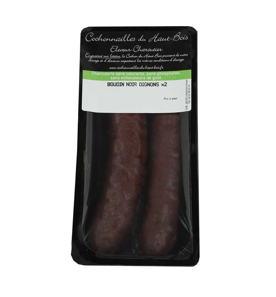 BOUDINS NOIRS AUX OIGNONS X2
