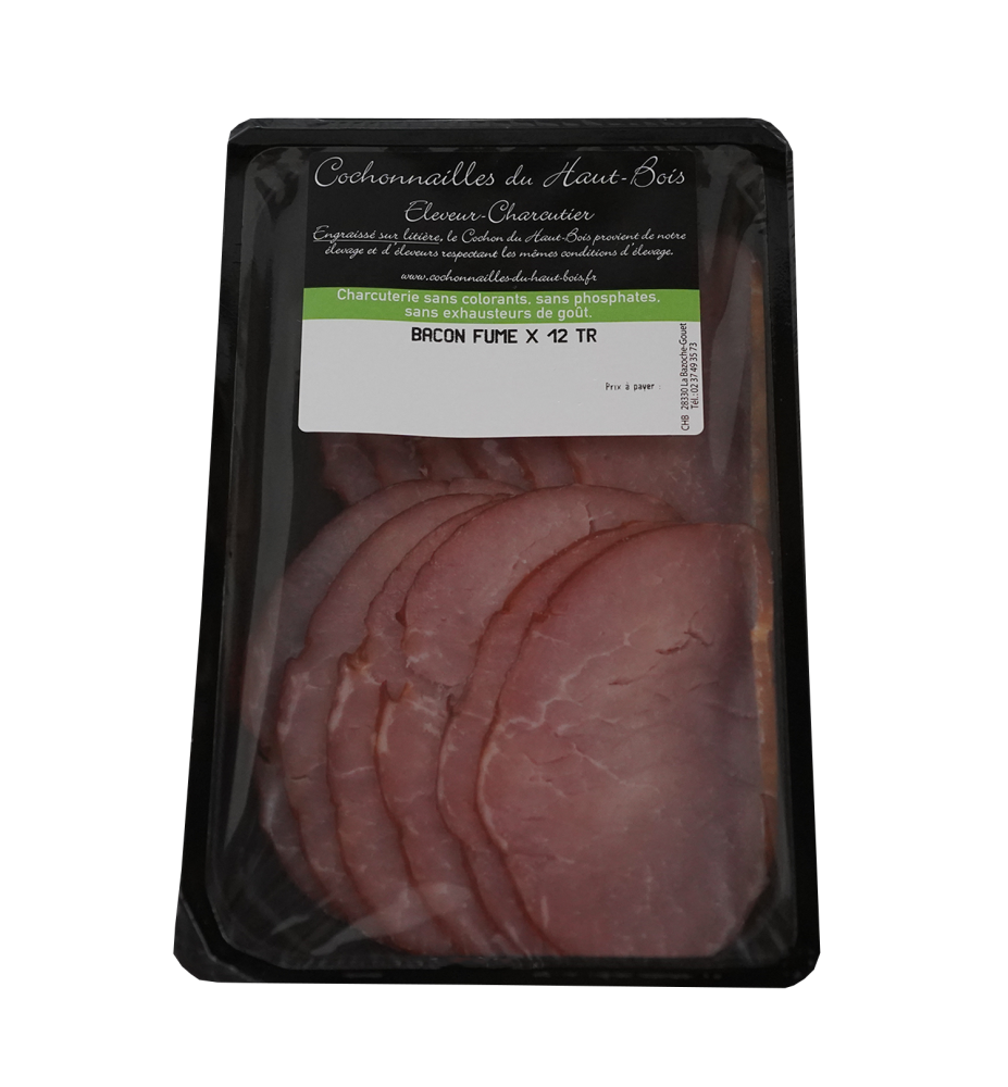 bacon fumé tranché