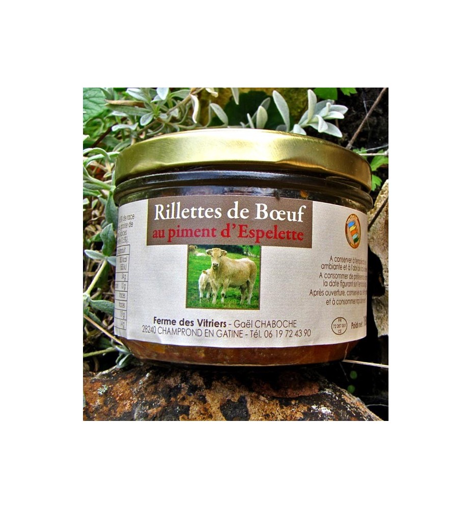 Rillettes de boeuf au piment d'Espelette