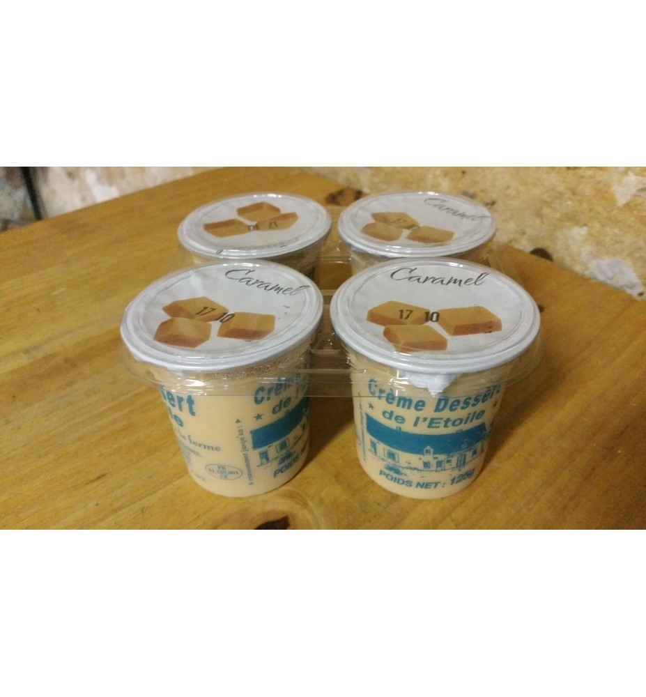 4 CREMES DESSERT AU CARAMEL