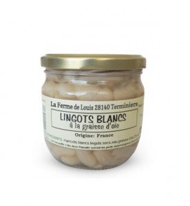BOCAL HARICOTS LINGOTS BLANCS A LA GRAISSE D'OIE