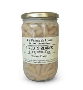 BOCAL HARICOTS LINGOTS BLANCS A LA GRAISSE D'OIE